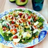 Roasted Corn & Tomato Summer Salad with Lemon- Basil Yogurt Dressing