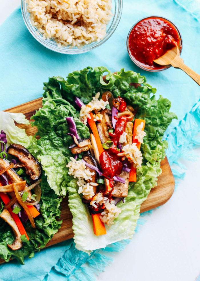 Vegan Bulgogi Lettuce Wraps from Making Thyme for Health