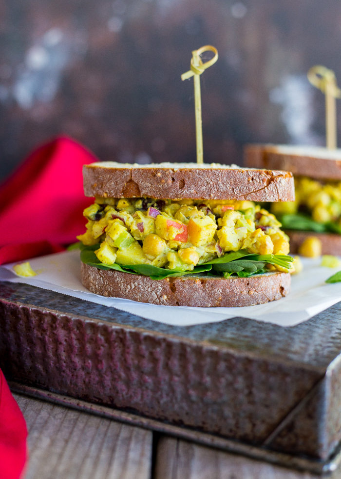 Curried Chickpea Salad Sandwiches from She Likes Food