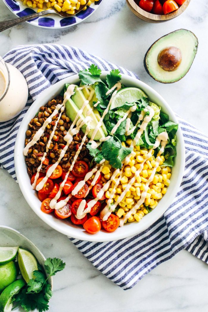 Lentil Taco Salads from Making Thyme for Health
