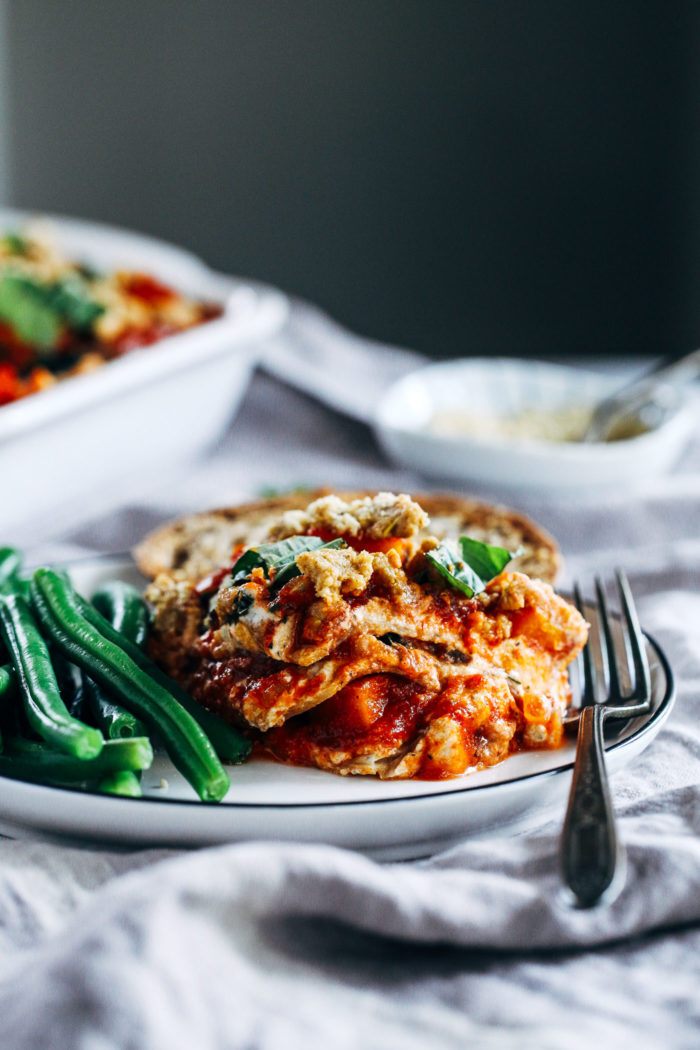 Vegan Butternut Squash and Kale Lasagna from Making Thyme for Health