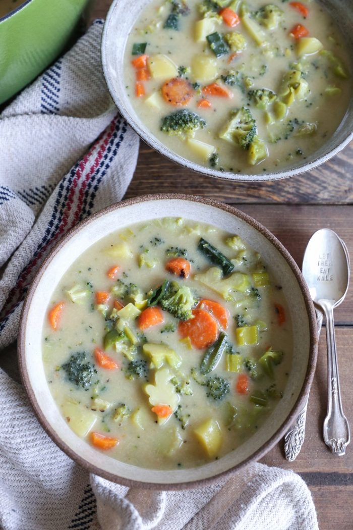 Vegan Broccoli "Cheddar" Soup from The Roasted Root