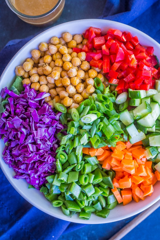 Asian Chickpea Chopped Salad from She Likes Food