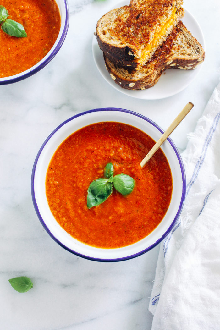 Easy Roasted Heirloom Tomato Soup from Making Thyme for Health