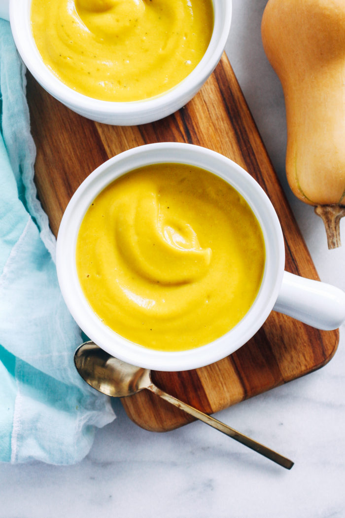 Butternut Squash Pear Soup from Making Thyme for Health