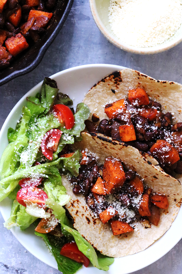 Sweet Potato and Black Bean Tacos from Eats Well With Others