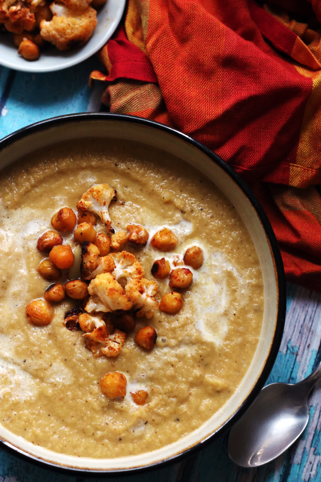 Roasted Cauliflower and Chickpea Soup from Eats Well With Others