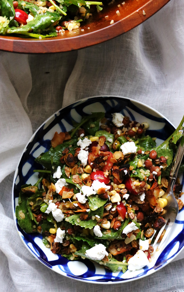 Kale, Cherry, and Bulgur Salad with Savory Granola from Eats Well With Others 