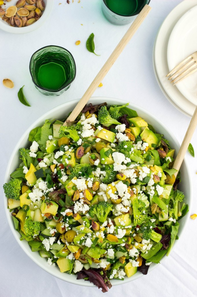 The Greenest Chopped Salad from She Likes Food