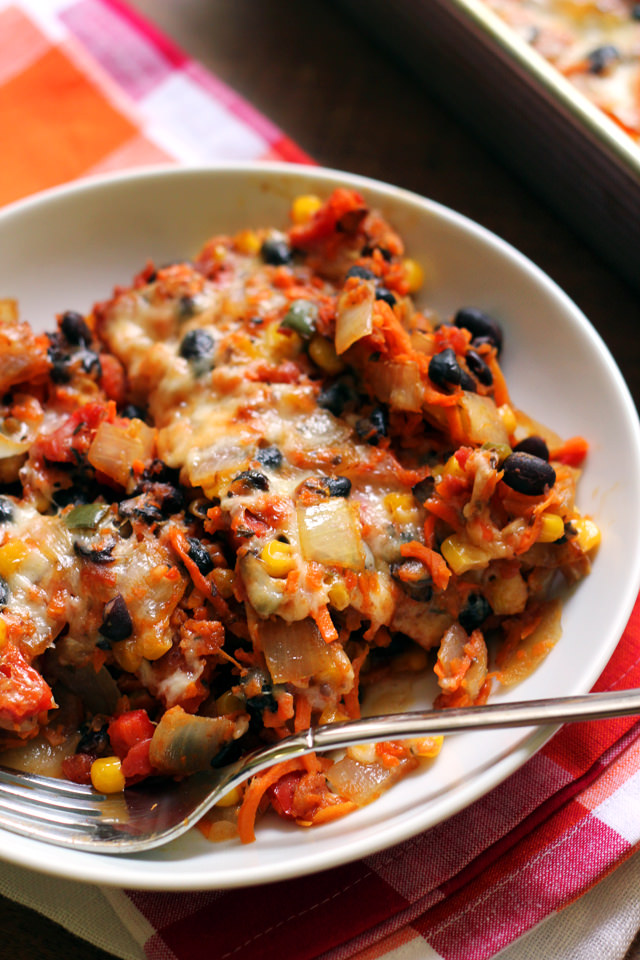 Vegetarian Carrot Enchilada Bake from Eats Well With Others