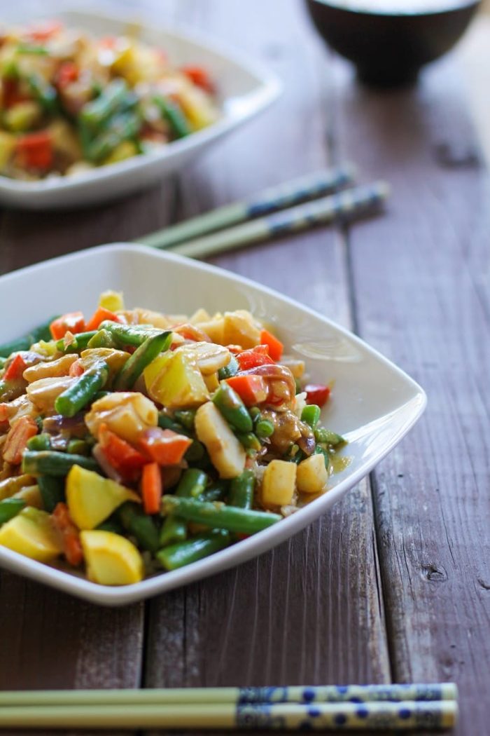 Vegetable Stir Fry with Thai Peanut Sauce from The Roasted Root
