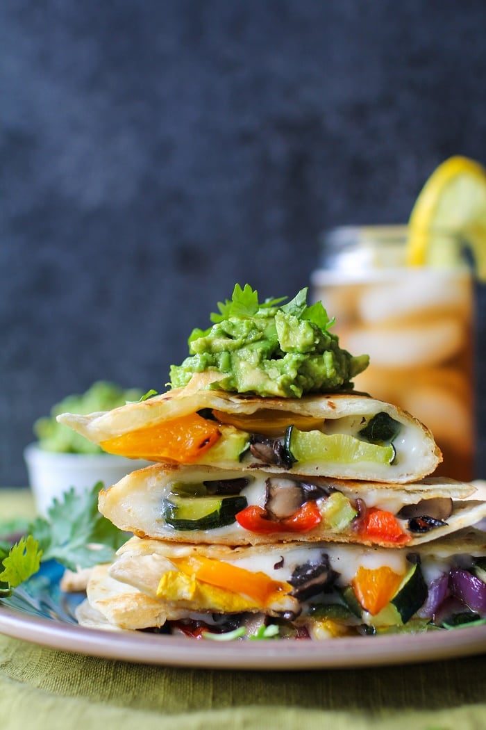 Grilled Portobello Summer Squash Quesadillas from The Roasted Root