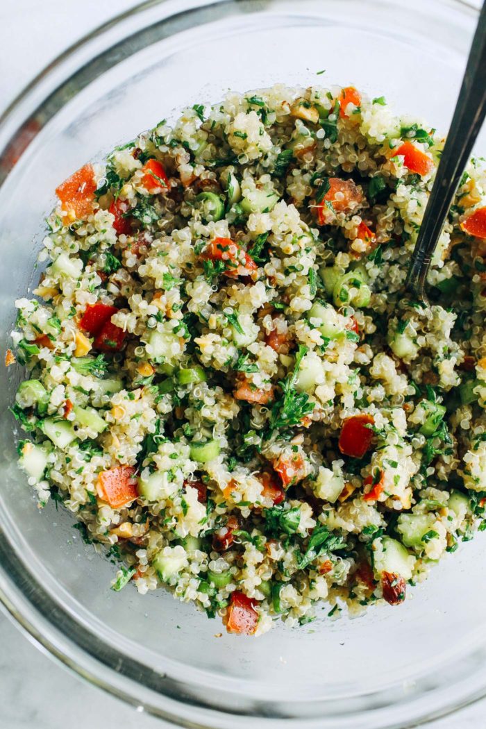 Quinoa Almond Tabbouleh - Making Thyme for Health