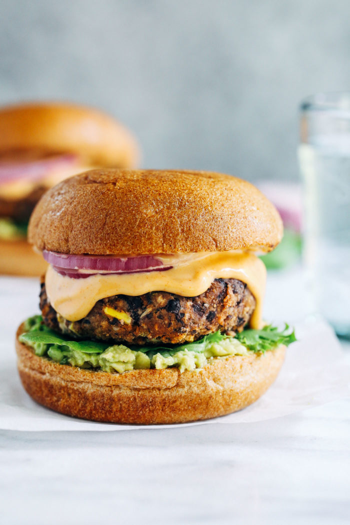 Easy Black Bean Burgers from Making Thyme for Health