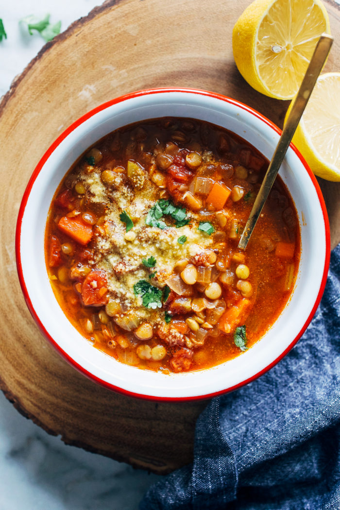 The Best Lentil Soup from Making Thyme for Health